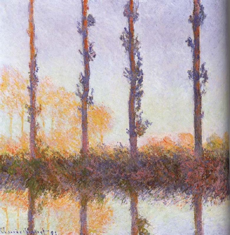Claude Monet Four pieces of poplar oil painting picture